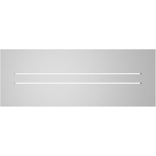 Ekena Millwork Vertical Surface Mount PVC Gable Vent: Functional, w/ 3-1/2"W x 1"P Standard Frame, 38"W x 14"H - GVPVE38X1401SF