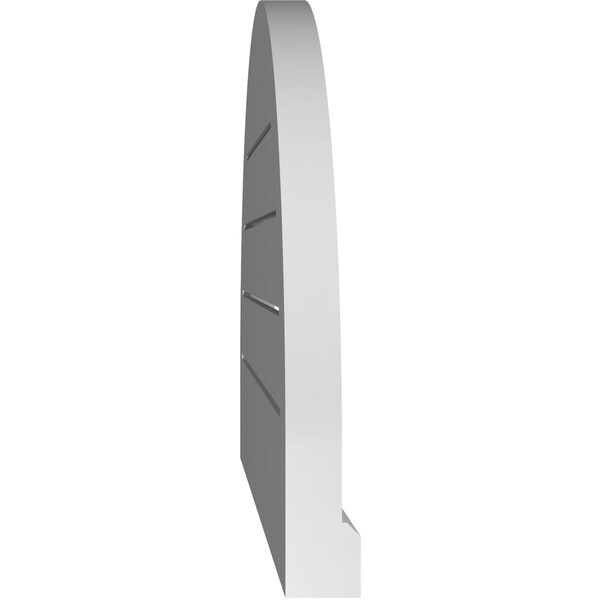 Ekena Millwork Round Top Surface Mount PVC Gable Vent: Functional, w/ 2"W x 2"P Brickmould Sill Frame, 28"W x 18"H - GVPRT28X1803SF
