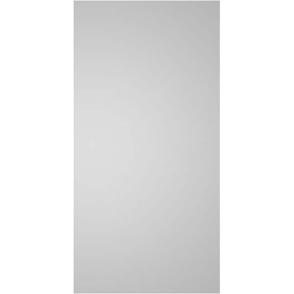 Ekena Millwork Vertical Surface Mount PVC Gable Vnt: Non-Functional, w/2"W x 1-1/2"H, Brickmould Frame, 12"W x 24"H - GVPVE12X2402SN