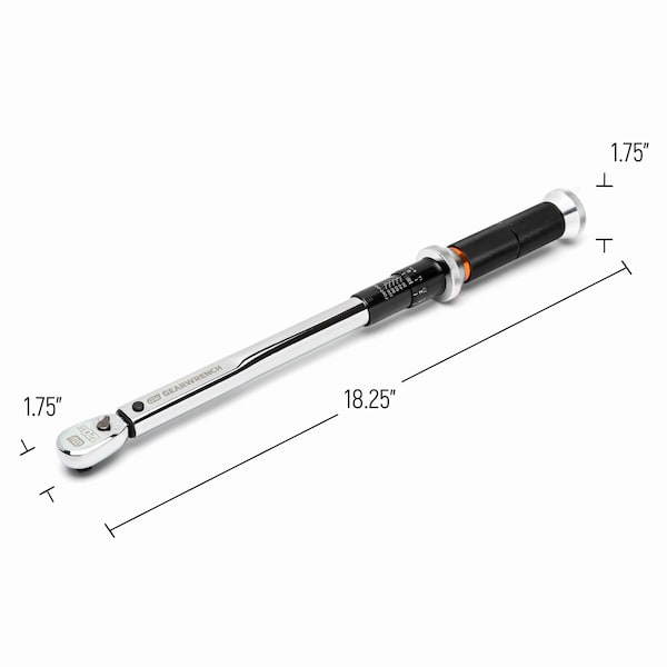 Gearwrench 3/8" Drive 120XP™ Micrometer Torque Wrench 10-100 ft/lbs - 85176