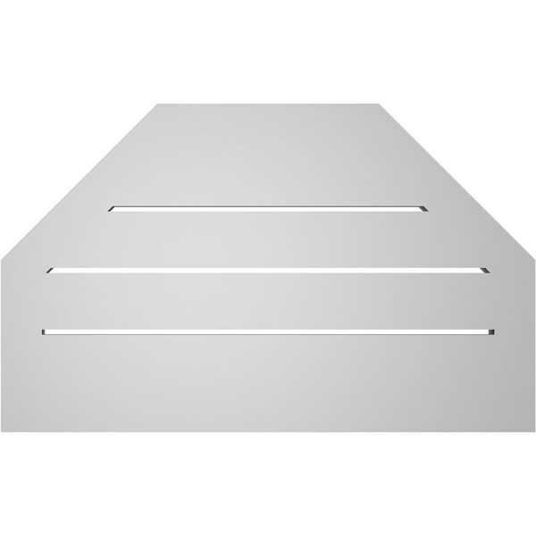 Ekena Millwork Octagonal Top Surface Mount PVC Gable Vent w/ 2"W x 2"P Brickmould Sill Frame, 26"W x 16"H - GVPOT26X1603SF