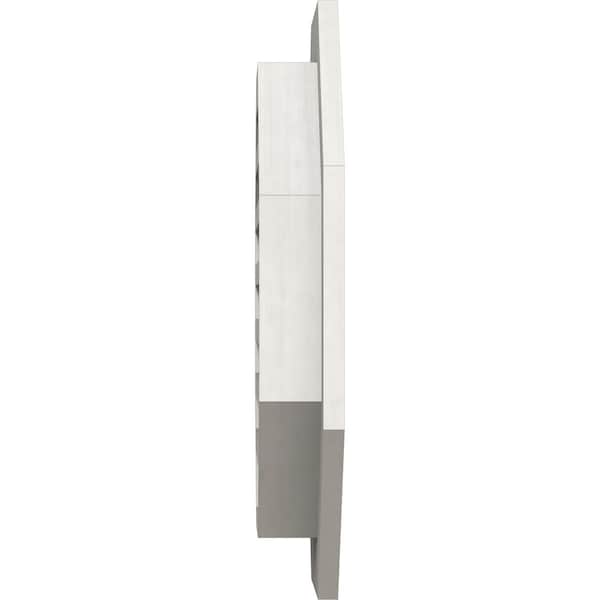 Ekena Millwork Octagonal Gable Vent Functional, Western Red Cedar Gable Vent w/1" x 4" Flat Trim Frame, 36"W x 36"H - GVWOC36X3601SFPWR