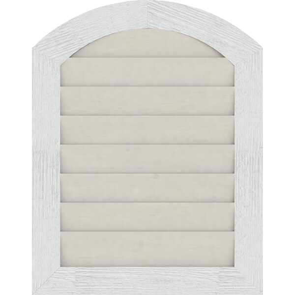 Ekena Millwork Arch Top Gable Vent Non-Functional Western Red Cedar Gable Vent w/Decorative Face Frame, 18"W x 26"H - GVWAR18X2602RDPWR