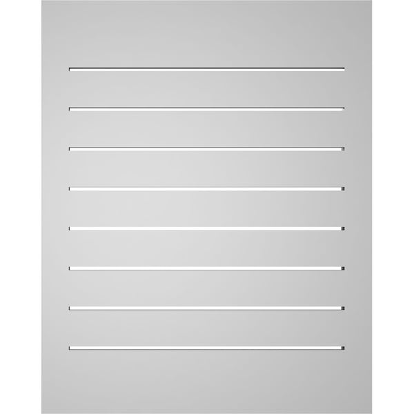 Ekena Millwork Vertical Surface Mount PVC Gable Vent: Functional, w/ 2"W x 1-1/2"P Brickmould Frame, 24"W x 30"H - GVPVE24X3002SF