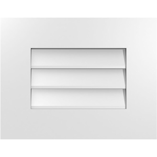 Ekena Millwork Vertical Surface Mount PVC Gable Vent: Non-Functional, w/ 3-1/2"W x 1"P Standard Frame, 18"W x 14"H - GVPVE18X1401SN