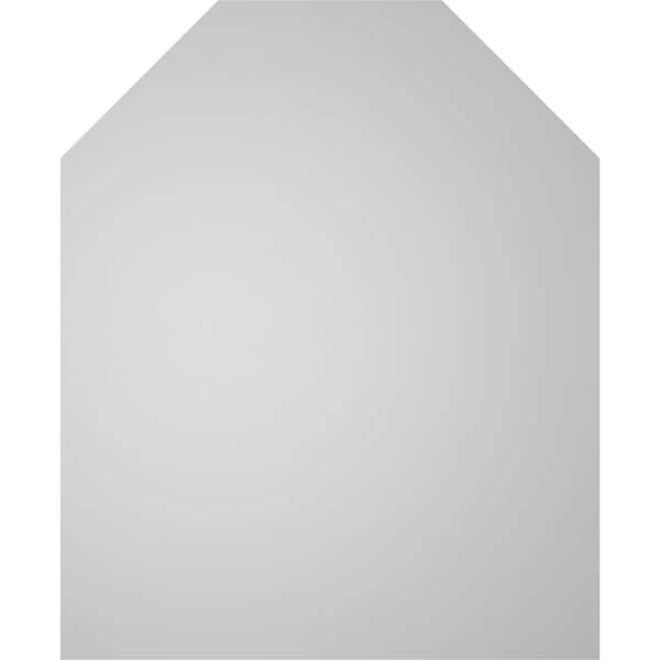 Ekena Millwork Octagonal Top Surface Mount PVC Gable Vent w/ 2"W x 1-1/2"P Brickmould Frame, 18"W x 22"H - GVPOT18X2202SN