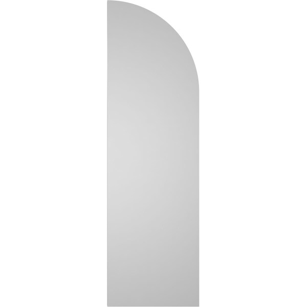 Ekena Millwork Quarter Round Top Left Surface Mount PVC Gable Vent w/ 3-1/2"W x 1"P Standard Frame, 12"W x 40"H - GVPQL12X4001SN