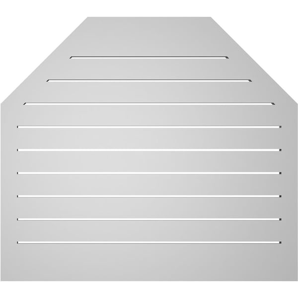 Ekena Millwork Octagonal Top Surface Mount PVC Gable Vent w/ 2"W x 1-1/2"P Brickmould Frame, 36"W x 32"H - GVPOT36X3202SF