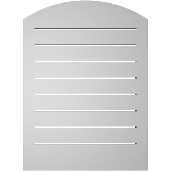 Ekena Millwork Arch Top Surface Mount PVC Gable Vent: Non-Functional, w/2"W x 1-1/2"P Brickmould Frame, 22"W x 28"H - GVPAR22X2802SN