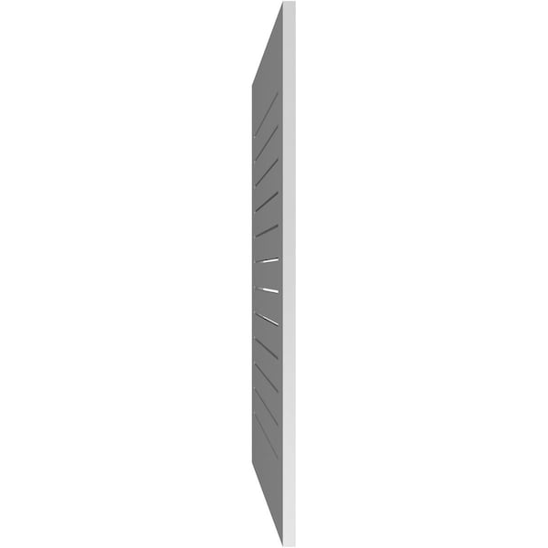 Ekena Millwork Vertical Surface Mount PVC Gable Vent: Functional, w/ 3-1/2"W x 1"P Standard Frame, 32"W x 42"H - GVPVE32X4201SF