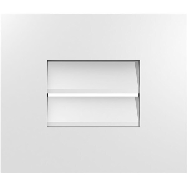 Ekena Millwork Vertical Surface Mount PVC Gable Vent: Functional, w/ 3-1/2"W x 1"P Standard Frame, 14"W x 12"H - GVPVE14X1201SF