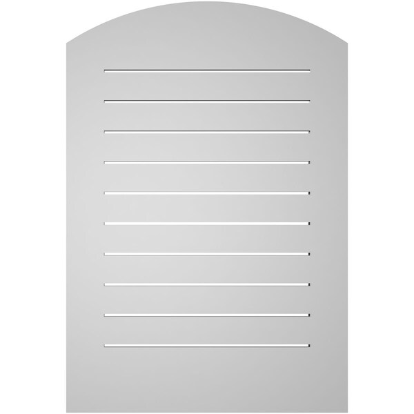 Ekena Millwork Arch Top Surface Mount PVC Gable Vent: Non-Functional, w/ 3-1/2"W x 1"P Standard Frame, 26"W x 36"H - GVPAR26X3601SN
