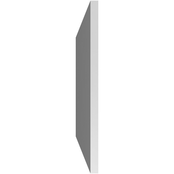 Ekena Millwork Vertical Surface Mount PVC Gable Vent: Non-Functional, w/3-1/2"W x 1"H, Standard Frame, 40"W x 22"H - GVPVE40X2201SN