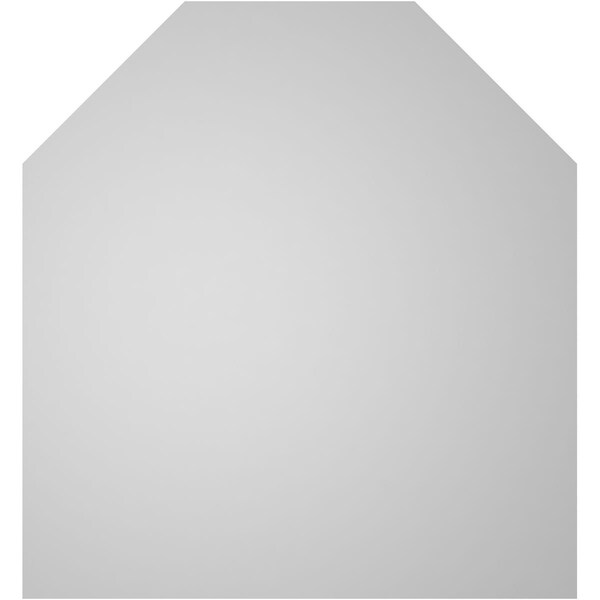 Ekena Millwork Octagonal Top Surface Mount PVC Gable Vent w/ 2"W x 1-1/2"P Brickmould Frame, 26"W x 28"H - GVPOT26X2802SN