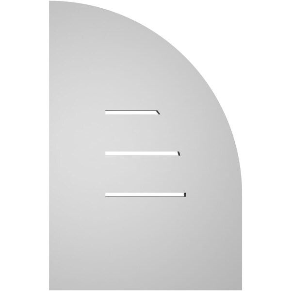 Ekena Millwork Quarter Round Top Left Surface Mount PVC Gable Vent w/ 3-1/2"W x 1"P Standard Frame, 12"W x 18"H - GVPQL12X1801SF