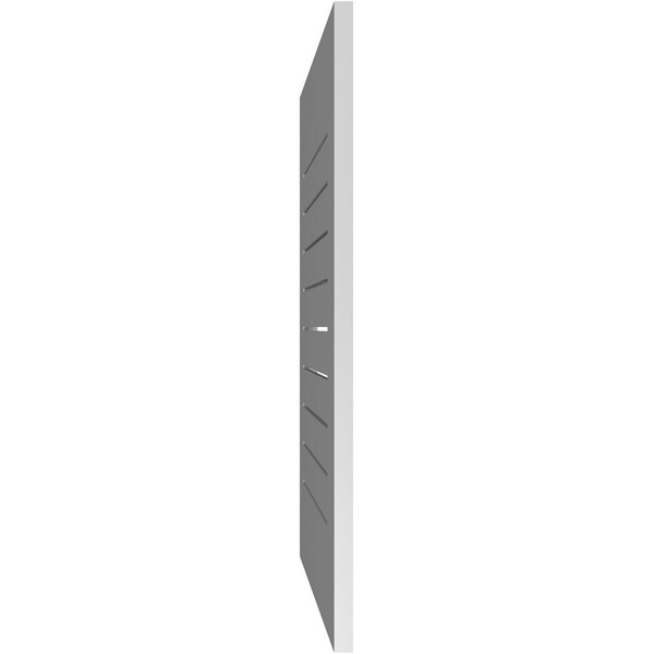 Ekena Millwork Vertical Surface Mount PVC Gable Vent: Functional, w/ 3-1/2"W x 1"P Standard Frame, 24"W x 34"H - GVPVE24X3401SF