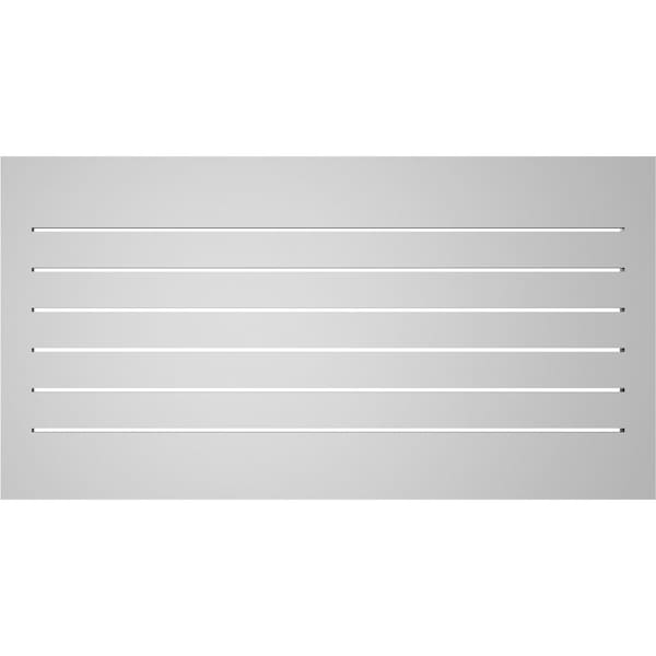 Ekena Millwork Vertical Surface Mount PVC Gable Vent: Functional, w/ 2"W x 1-1/2"P Brickmould Frame, 42"W x 22"H - GVPVE42X2202SF