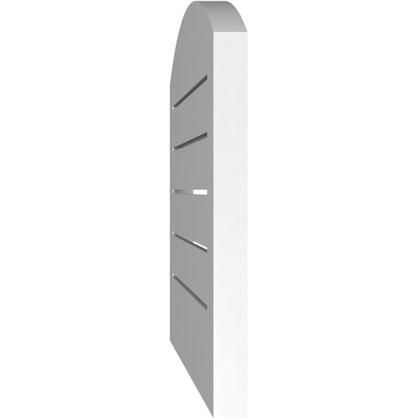 Ekena Millwork Arch Top Surface Mount PVC Gable Vent: Non-Functional, w/2"W x 1-1/2"P Brickmould Frame, 18"W x 42"H - GVPAR18X4202SN
