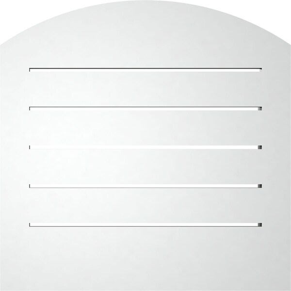 Ekena Millwork Arch Top Surface Mount PVC Gable Vent: Non-Functional, w/2"W x 1-1/2"P Brickmould Frame, 18"W x 42"H - GVPAR18X4202SN
