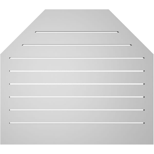 Ekena Millwork Octagonal Top Surface Mount PVC Gable Vent w/ 2"W x 2"P Brickmould Sill Frame, 34"W x 30"H - GVPOT34X3003SF