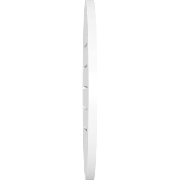 Ekena Millwork Round Surface Mount PVC Gable Vent: Functional, w/ 3-1/2"W x 1"P Standard Frame, 40"W x 40"H - GVPRO40X4001SF
