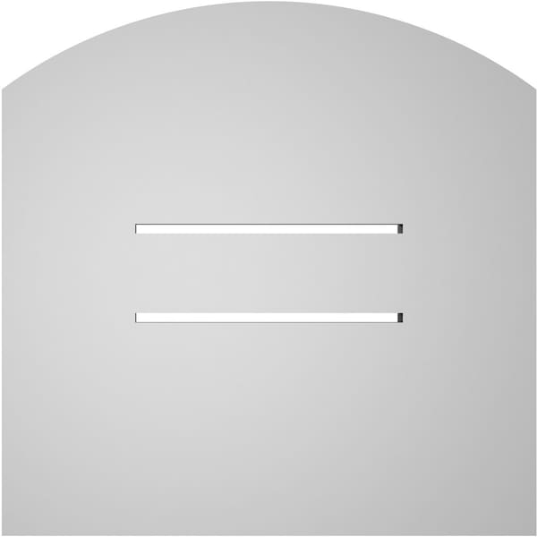 Ekena Millwork Arch Top Surface Mount PVC Gable Vent: Non-Functional, w/ 3-1/2"W x 1"P Standard Frame, 12"W x 42"H - GVPAR12X4201SN