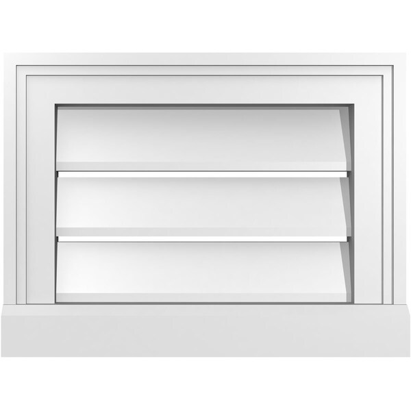 Ekena Millwork Vertical Surface Mount PVC Gable Vent: Functional, w/ 2"W x 2"P Brickmould Sill Frame, 16"W x 12"H - GVPVE16X1203SF