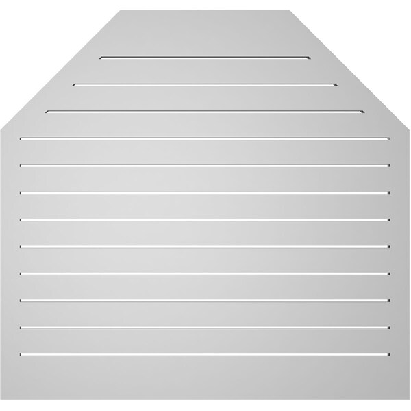 Ekena Millwork Octagonal Top Surface Mount PVC Gable Vent w/ 2"W x 2"P Brickmould Sill Frame, 42"W x 40"H - GVPOT42X4003SF