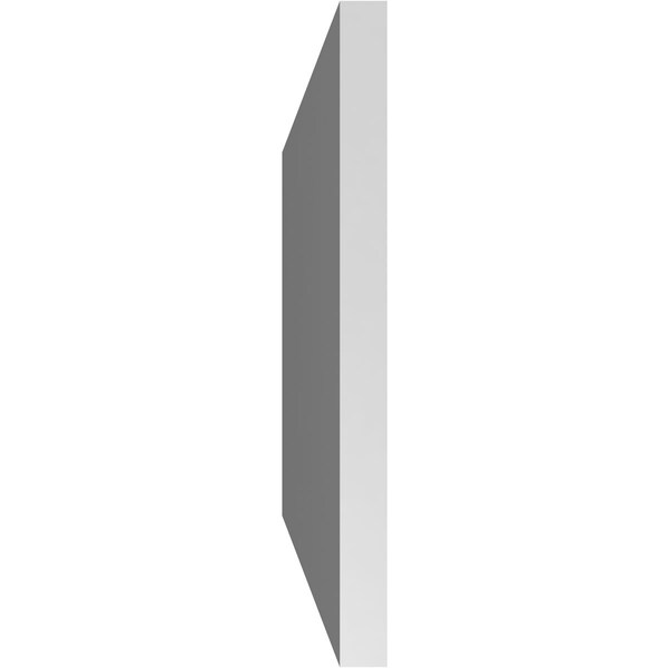 Ekena Millwork Vertical Surface Mount PVC Gable Vent: Non-Functional, w/3-1/2"W x 1"H, Standard Frame, 36"W x 14"H - GVPVE36X1401SN