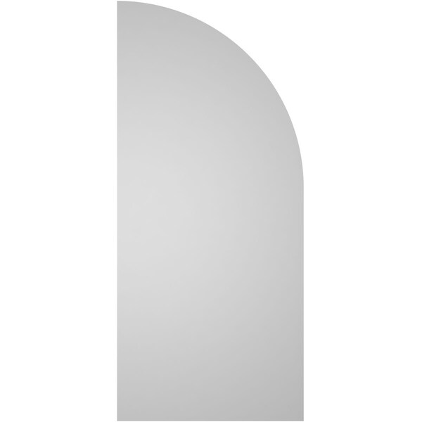 Ekena Millwork Quarter Round Top Left Surface Mount PVC Gable Vent w/ 3-1/2"W x 1"P Standard Frame, 16"W x 36"H - GVPQL16X3601SN