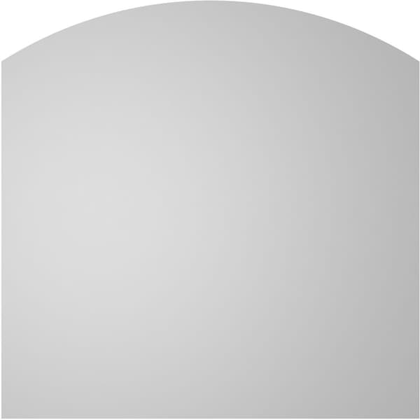 Ekena Millwork Arch Top Surface Mount PVC Gable Vent: Functional, w/ 2"W x 1-1/2"P Brickmould Frame, 32"W x 32"H - GVPAR32X3202SF