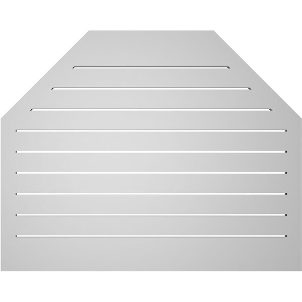 Ekena Millwork Octagonal Top Surface Mount PVC Gable Vent w/ 2"W x 1-1/2"P Brickmould Frame, 40"W x 32"H - GVPOT40X3202SF