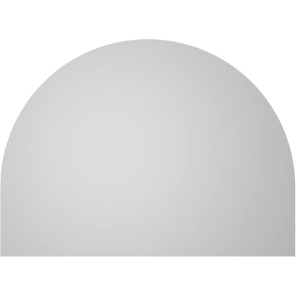 Ekena Millwork Round Top Surface Mount PVC Gable Vent: Non-Functional, w/ 3-1/2"W x 1"P Standard Frame, 38"W x 28"H - GVPRT38X2801SN