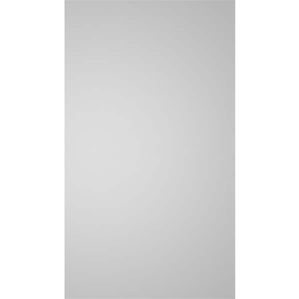 Ekena Millwork Vertical Surface Mount PVC Gable Vnt: Non-Functional, w/2"W x 1-1/2"H, Brickmould Frame, 24"W x 42"H - GVPVE24X4202SN