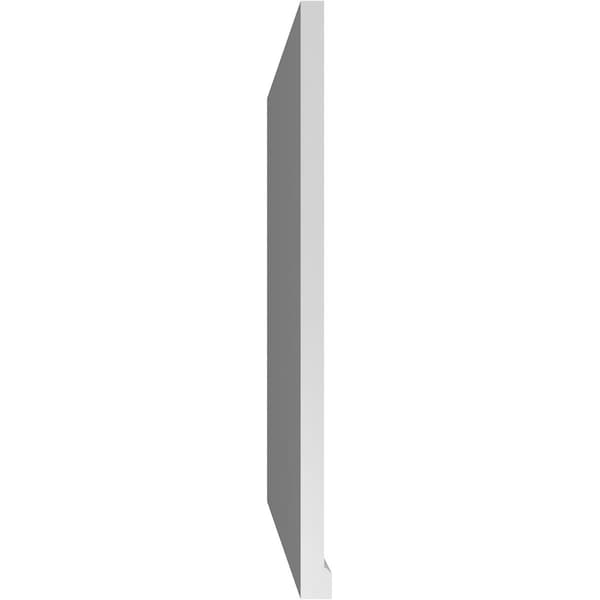 Ekena Millwork Vertical Surface Mount PVC Gable Vent w/ 2"W x 2"H , Brickmould Sill Frame, 32"W x 38"H - GVPVE32X3803SN