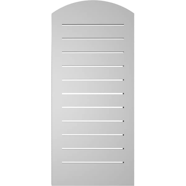 Ekena Millwork Arch Top Surface Mount PVC Gable Vent: Non-Functional, w/2"W x 1-1/2"P Brickmould Frame, 16"W x 34"H - GVPAR16X3402SN