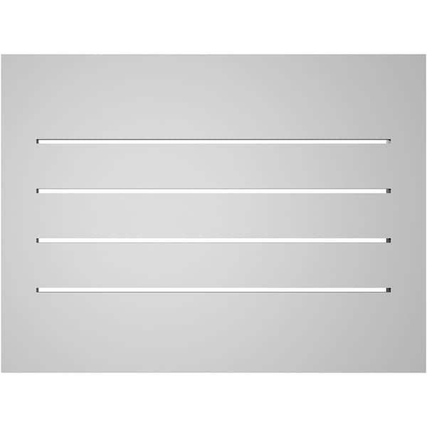 Ekena Millwork Vertical Surface Mount PVC Gable Vent: Functional, w/ 2"W x 1-1/2"P Brickmould Frame, 24"W x 18"H - GVPVE24X1802SF