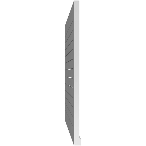 Ekena Millwork Vertical Surface Mount PVC Gable Vent: Functional, w/ 2"W x 2"P Brickmould Sill Frame, 40"W x 40"H - GVPVE40X4003SF