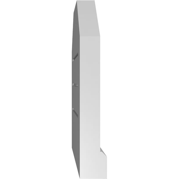 Ekena Millwork Octagonal Top Surface Mount PVC Gable Vent w/ 2"W x 2"P Brickmould Sill Frame, 12"W x 14"H - GVPOT12X1403SF