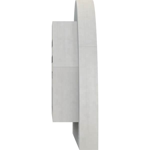 Ekena Millwork Half Round Gable Vent Functional, Western Red Cedar Gable Vent w/Brick Mould Face Frame, 28"W x 14"H - GVWHR28X1400SFPWR