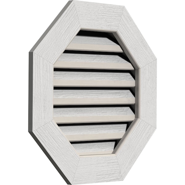 Ekena Millwork Octagonal Gable Vent Functional, Western Red Cedar Gable Vent w/1" x 4" Flat Trim Frame, 18"W x 18"H - GVWOC18X1801RFPWR