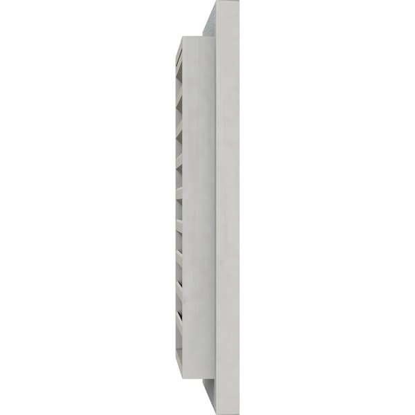 Ekena Millwork Vertical Gable Vent, Functional, Western Red Cedar Gable Vent w/ Brick Mould Face Frame, 36"W x 36"H - GVWVE36X3600RFPWR
