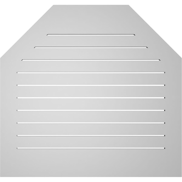 Ekena Millwork Octagonal Top Surface Mount PVC Gable Vent: Functional, w/ 3-1/2"W x 1"P Standard Frame, 38"W x 36"H - GVPOT38X3601SF