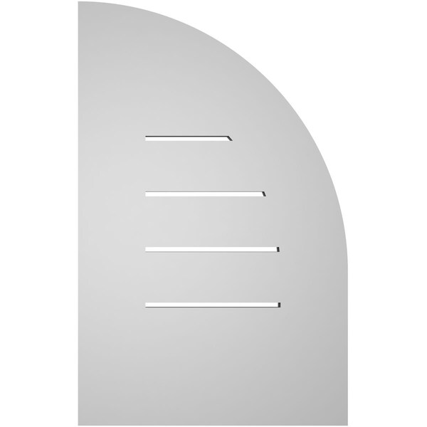 Ekena Millwork Quarter Round Top Left Surface Mount PVC Gable Vent w/ 3-1/2"W x 1"P Standard Frame, 14"W x 22"H - GVPQL14X2201SF