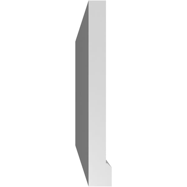 Ekena Millwork Vertical Surface Mount PVC Gable Vent w/ 2"W x 2"H , Brickmould Sill Frame, 34"W x 16"H - GVPVE34X1603SN