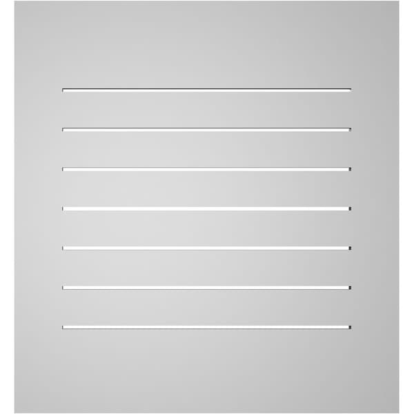 Ekena Millwork Vertical Surface Mount PVC Gable Vent: Functional, w/ 3-1/2"W x 1"P Standard Frame, 28"W x 30"H - GVPVE28X3001SF