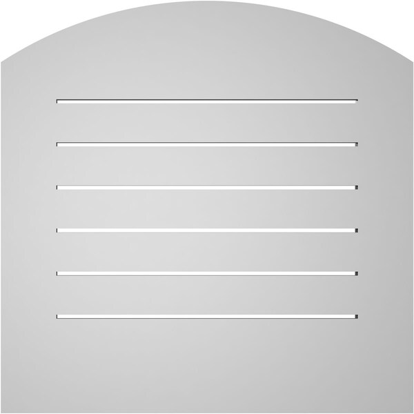 Ekena Millwork Arch Top Surface Mount PVC Gable Vent: Non-Functional, w/ 3-1/2"W x 1"P Standard Frame, 24"W x 42"H - GVPAR24X4201SN
