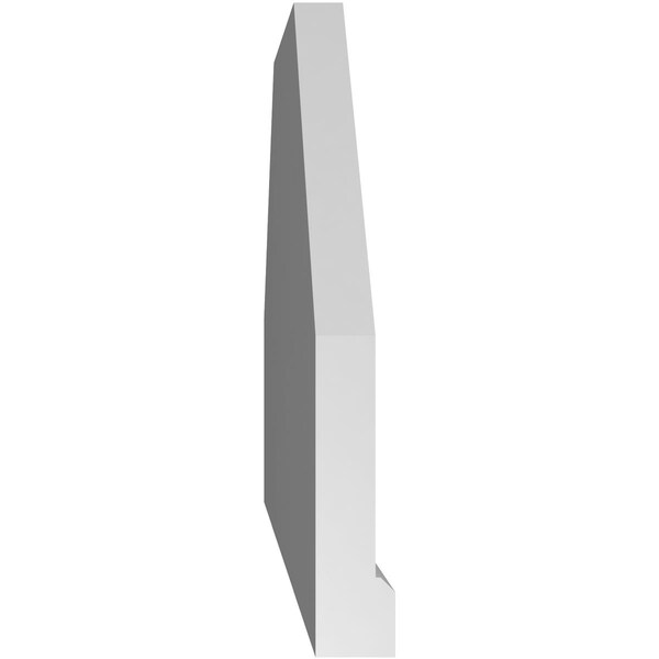 Ekena Millwork Octagonal Top Surface Mount PVC Gable Vent w/ 2"W x 2"P Brickmould Sill Frame, 34"W x 18"H - GVPOT34X1803SN