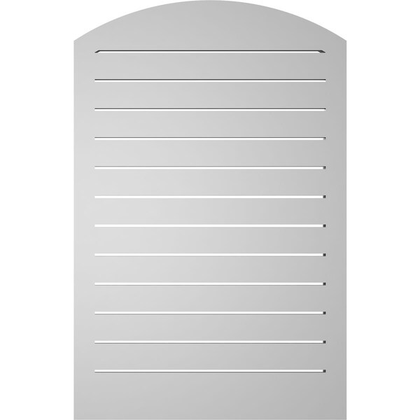 Ekena Millwork Arch Top Surface Mount PVC Gable Vent w/ 2"W x 2"P Brickmould Sill Frame, 26"W x 38"H - GVPAR26X3803SN