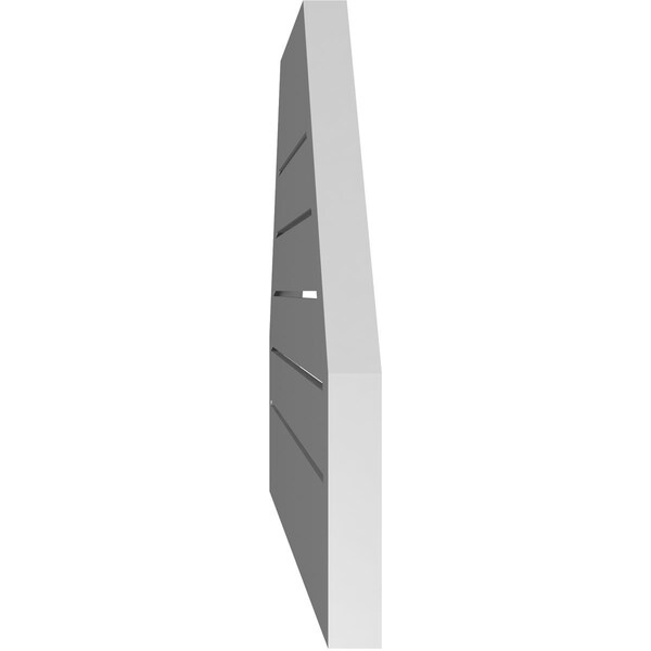 Ekena Millwork Octagonal Top Surface Mount PVC Gable Vent w/ 2"W x 1-1/2"P Brickmould Frame, 42"W x 20"H - GVPOT42X2002SF